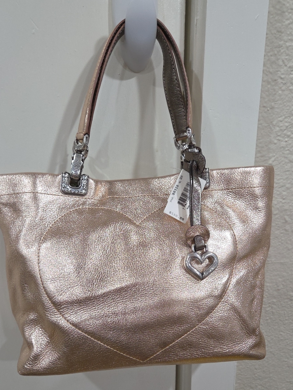 Brighton Metallic Rose Gold Heart Tote Bag - Women
